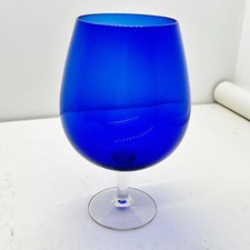 Cobalt Blue Glass Wine Goblet