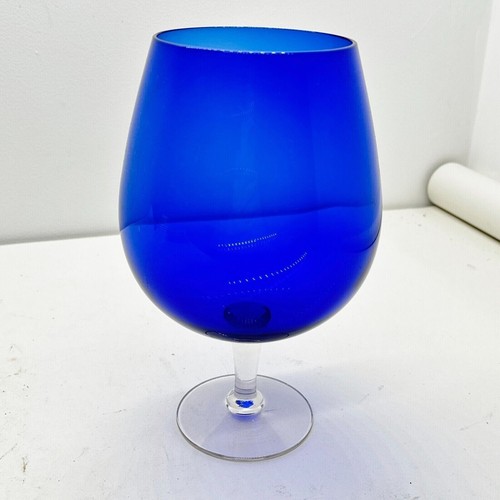 Cobalt blue glass wine - blue,
