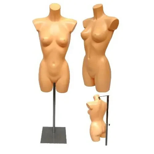 Cream female mannequin torso - female,