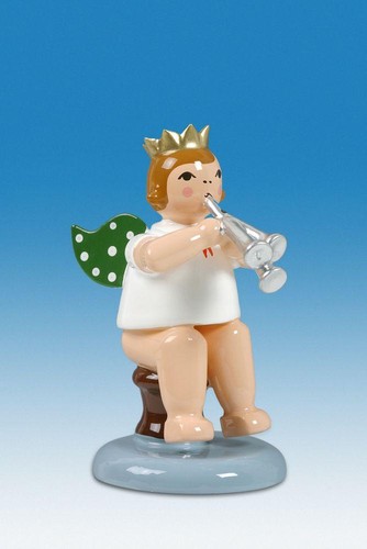 Sitting angel musician with - musician,