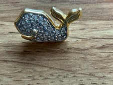 Swarovski Whale Pin Brooch. Good Condition