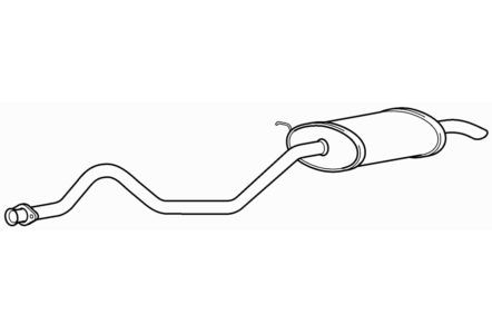 Rear exhaust silencer - silencer, box
