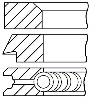 Piston ring kit for alfa - ring,