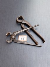 2x Vintage Pincers Nail Puller Nipper Cutter Snips Old Carpentry Tools ? T054 S