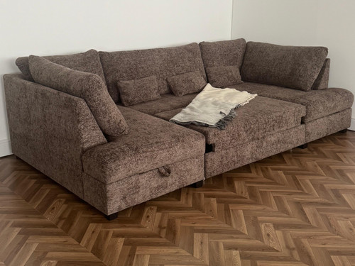 Corner fabric sofa bed - corner,