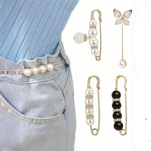 4pc pearl brooch - pearl, buckle