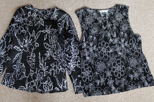 Black white crinkle - black, /white