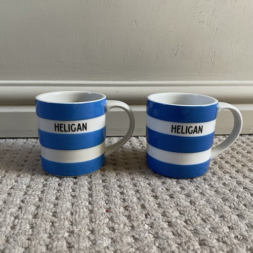 Green cornishware mugs - 2, tg