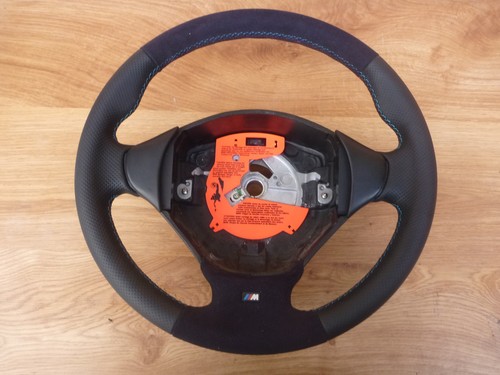 Power leather steering wheel - leather,