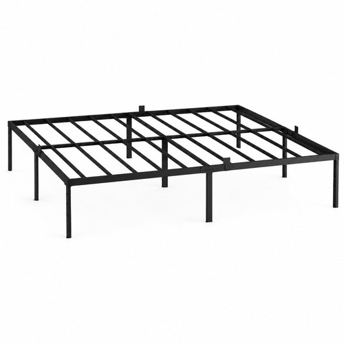 Black metal bed frame heavy - bed,