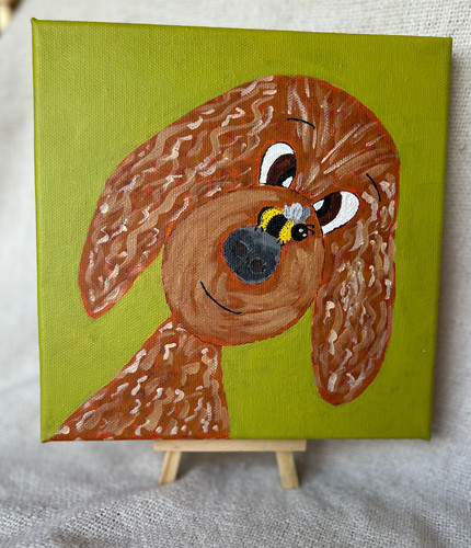 Bee wildered original art - "bee-wildered",