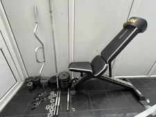 Home Gym Bundle – Heavy Duty Bench + 108kg Weights, EZ & Press Bars, Dumbbells +