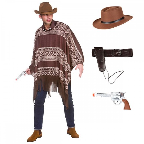Mens cowboy poncho - poncho, +