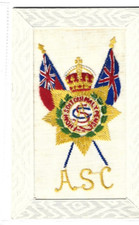 Silk Military postcard the