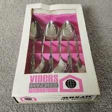 6 Viners Mosaic Teaspoons