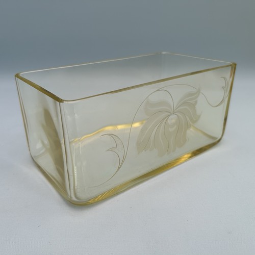 Vintage heavy glass planter - heavy,