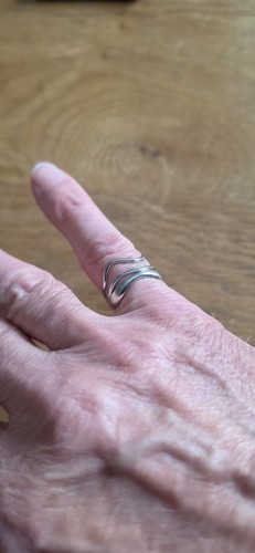 Stainless steel dress ring - stainless,