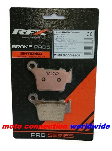 Rfx rear brake pads - rfx, ktm