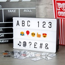 Cinematic Light Box LED Retro 3 Row Home Room Decor Table Light  Global Gizmos