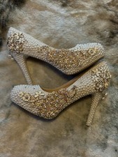 diamante Peacock shoes size 8