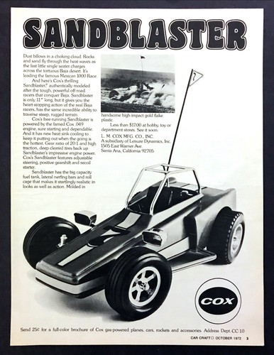 1972 cox sandblaster baja - 1972, "sandblaster"