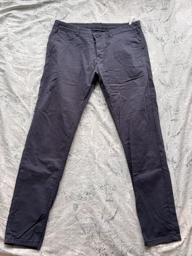 Zara navy chino trousers - chino, trousers-slim