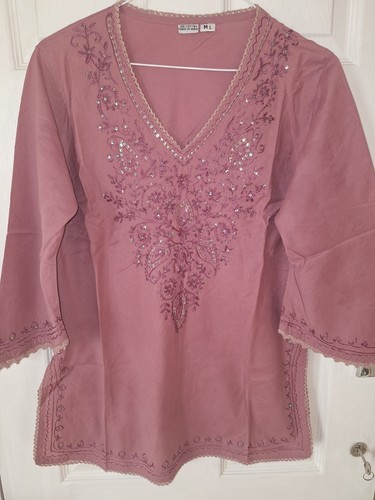 New ladies plum sequin kaftan - ladies,