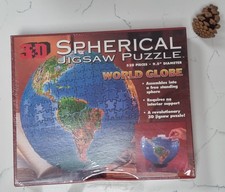 3D Spherical Jigsaw Puzzle Antique Globe Dated 1995 Never Assembled Still Sealed