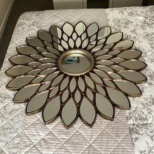 Next 403615 Petal Bronze Wall Mirror 100cm x 100cm Very Stylish Home Decor V.G.C