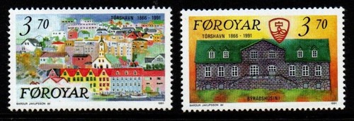 Faroe islands sg208 - faroe, 1991