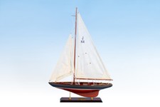 Endeavour J Class Yacht  Wooden Model Painted Ship Boat Sailboat Decoration 40cm