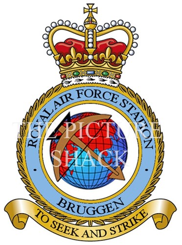 Raf station badge metal - badge, on