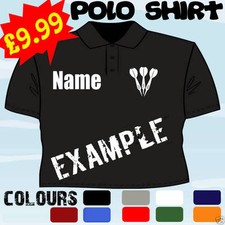 DARTS TEAM PLAYER CLUB PERSONALISED DESIGN POLO SHIRT