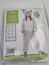 Amscan Kids Nativity Sheep Costume One Piece Size 2-3 Years Grey NEW F2