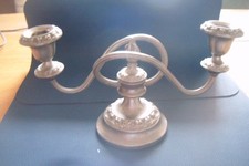 Antique Silver Plated Decorative Double Candelabra