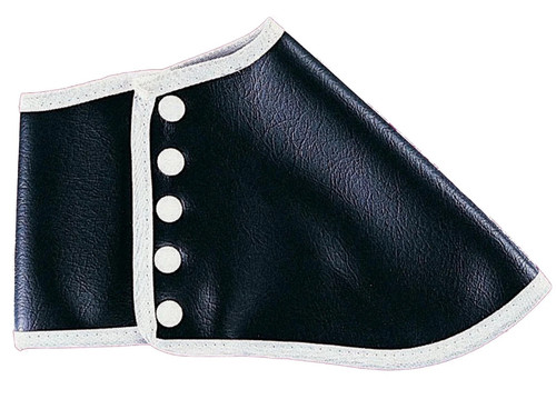 Black vinyl spats buttons - vinyl,