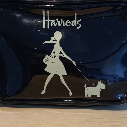 Harrods black patent cosmetic - black,