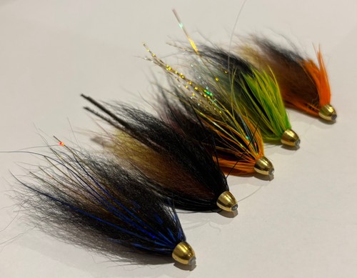 Cone head salmon flies - x5,