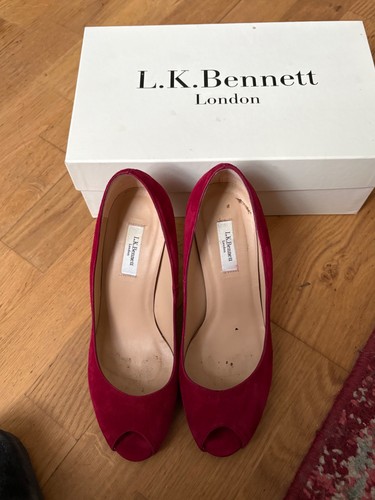 Bennet red peep toe - lk, high