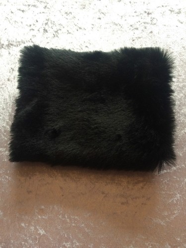Luxury black faux fur muff - luxury,