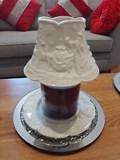 Large Shade And Tray In Cream Xmas Design Excellent Condition