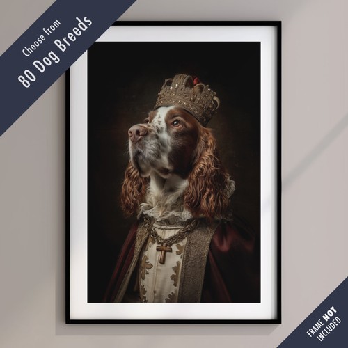 Royal dog portrait print - portrait,