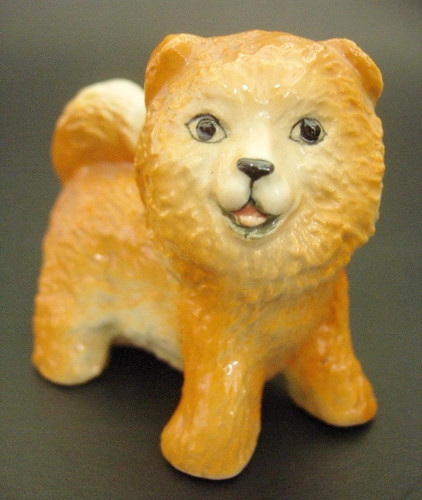 Ceramic pomeranian dog tibetan - pomeranian,
