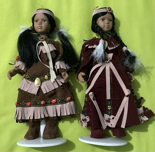Pair native american - american, indian