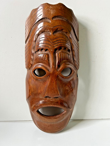 Vintage hand carved wooden - carved,