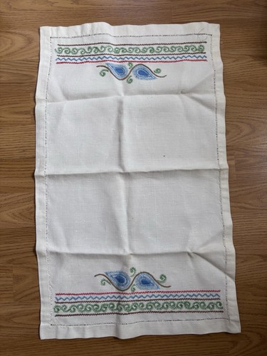 Vintage hand embroidered tea - vintage,