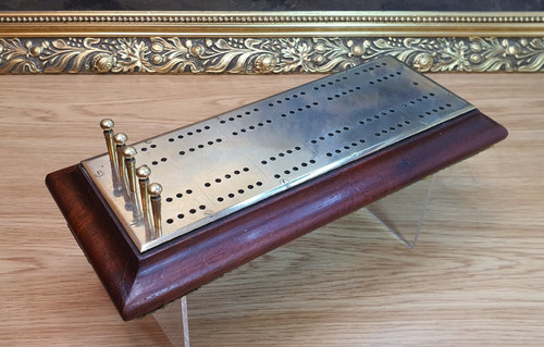 Vintage solid brass cribbage - solid,