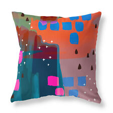 Funky Abstract Design Zip FILLED CUSHION Multi-Coloured Designer
