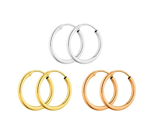 Silver hoop earrings - hoop,
