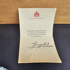 Original WW1 Death Penny Plaque Memorial Plaque Buckingham Palace Letter Insert